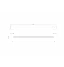 Полотенцедержатель двойной WONZON & WOGHAND, Хром (WW-6611)