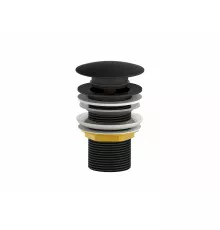 Донный клапан для раковины WONZON & WOGHAND, Черный матовый (WW-88SS02-MB)