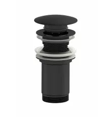 Донный клапан для раковины WONZON & WOGHAND, Черный матовый (WW-88SS09-MB)