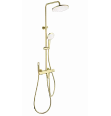 Душевая система с термостатом WONZON & WOGHAND, Брашированное золото (WW-B3094-BG)