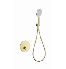 Смеситель для душа с термостатом встраиваемый WONZON & WOGHAND, Брашированное золото (WW-D1017-A-BG)