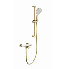 Смеситель для душа с гарнитуром WONZON & WOGHAND, Брашированное золото (WW-B2052-A-BG)