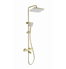 Душевая система с термостатом WONZON & WOGHAND, Брашированное золото (WW-B3016-T1-BG)