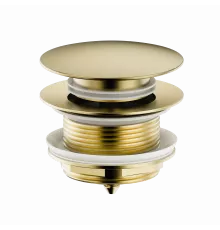 Донный клапан для ванны WONZON & WOGHAND, Брашированное золото (WW-SS105-BG)