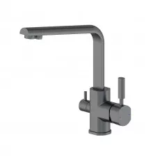 Смеситель для кухни с подключением фильтра WONZON & WOGHAND, Темный графит (WW-88458003-BGM)