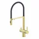 Купить Смеситель для кухни с гибким изливом и подключением фильтра WONZON & WOGHAND, Брашированное золото (WW-88458009-BG) в магазине сантехники Santeh-Crystal.ru