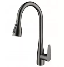 Смеситель для кухни с выдвижным изливом WONZON & WOGHAND, Темный графит (WW-121E201B-BGG)