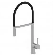 Смеситель для кухни с гибким изливом и подключением фильтра WONZON & WOGHAND, Брашированный никель (WW-458027-BN)