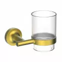 Стакан для зубных щеток с держателем WONZON & WOGHAND SIMPLE, Брашированное золото (WW-6521-BG)