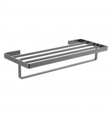 Полотенцедержатель с полкой WONZON & WOGHAND LOTTE, Темный графит (WW-8381A-BGM)