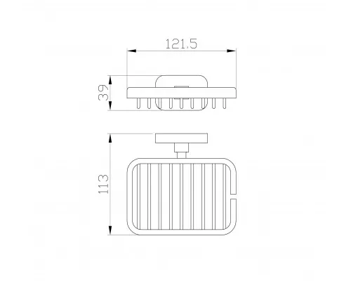 Мыльница с держателем WONZON & WOGHAND GRAFFITY, Брашированное золото (WW-9324-BG)