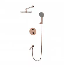 Душевая система с тремостатом WONZON & WOGHAND STICK, Розовое золото (WW-88929010-RG)