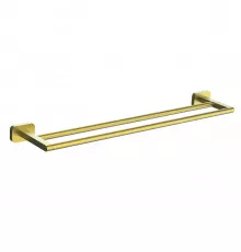 Полотенцедержатель двойной WONZON & WOGHAND GRAFFITY, Брашированное золото (WW-9311-BG)