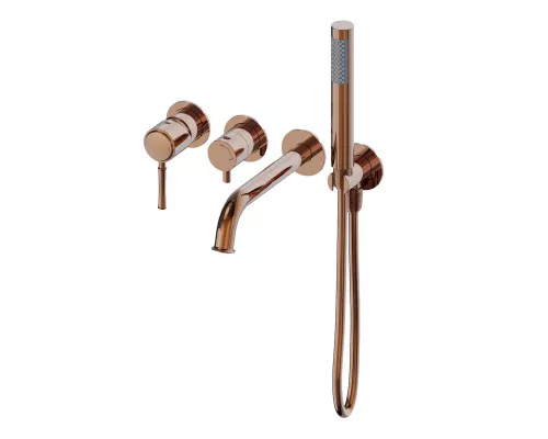 Смеситель для ванны встраиваемый WONZON & WOGHAND TOR, Розовое золото (WW-88889073-RG)