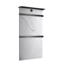 Полотенцесушитель электрический с каменной плитой Белый мрамор WONZON & WOGHAND STUTTGART, Темный графит (WW-A504W-GM)