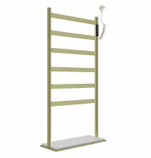 Полотенцесушитель электрический напольный WONZON & WOGHAND, Брашированное золото (WW-A406-BG)