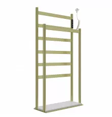 Полотенцесушитель электрический напольный WONZON & WOGHAND, Брашированное золото (WW-A407-BG)