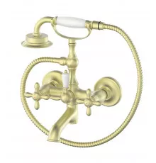 Смеситель для ванны с душем WONZON & WOGHAND, Брашированное золото (WW-88639020-BG)