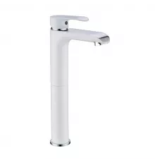 Смеситель для раковины высокий RIMERO RM4060WC (Белый/Хром)