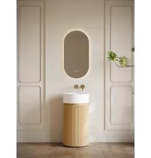 Тумба с раковиной AltroBagno Chia 450 Natural Oak/Matte White