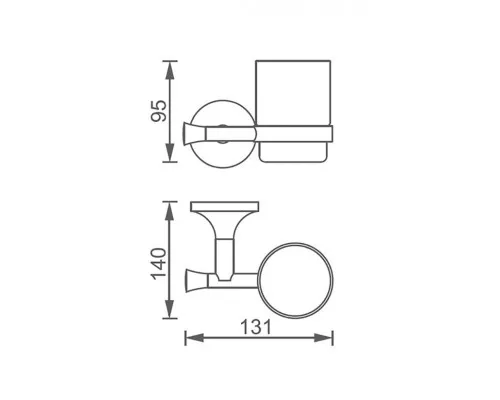 Стакан подвесной AltroBagno Corposo 080204 Cr