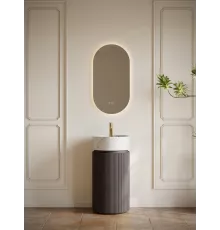 Тумба с раковиной AltroBagno Chia 450 Grey Oak/Cararra White