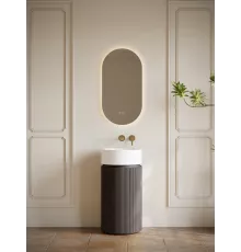 Тумба с раковиной AltroBagno Chia 450 Grey Oak/Matte White
