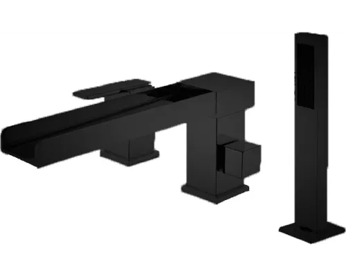 Смеситель на борт ванны Groсenberg GB6008-2 Черный матовый