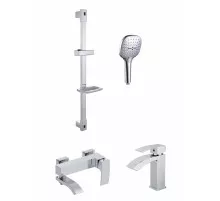 Набор для ванны 3 в 1 Grocenberg GB1007 Хром