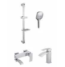 Набор для ванны 3 в 1 Grocenberg GB1007 Хром