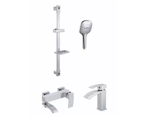 Набор для ванны 3 в 1 Grocenberg GB1007 Хром