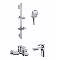 Набор для ванны 3 в 1 Grocenberg GB1009 Хром