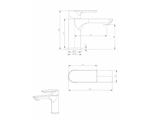 Cмеситель для раковины Grocenberg GB2009 Никель