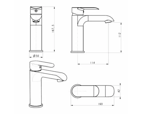 Cмеситель для раковины Grocenberg GB2010 Хром