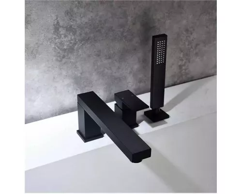 Смеситель на борт ванны Groсenberg GB6008 Черный матовый