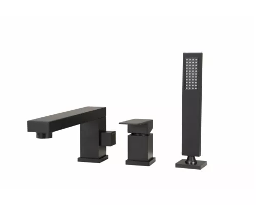 Смеситель на борт ванны Groсenberg GB6008 Черный матовый