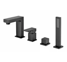 Смеситель на борт ванны Groсenberg GB6008-1 Черный матовый