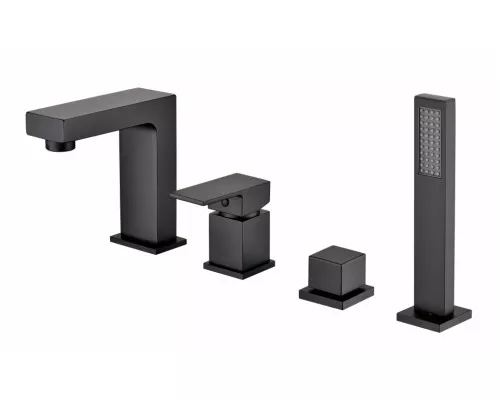 Смеситель на борт ванны Groсenberg GB6008-1 Черный матовый