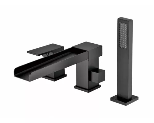 Смеситель на борт ванны Groсenberg GB6008-2 Черный матовый