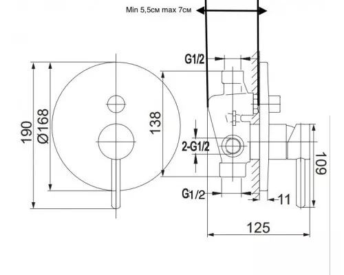 Душевая система Grocenberg GB5001 Никель