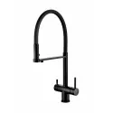 Смеситель для кухни Grocenberg GB4095 с гибким изливом черный матовый