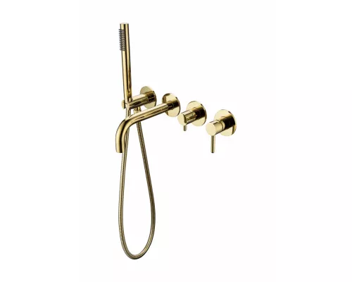 Смеситель для ванны с ручным душем Grocenberg GB5070GO Золото