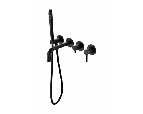 Смеситель для ванны с ручным душем Grocenberg GB5070BL Чёрный матовый