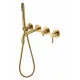 Смеситель для ванны с ручным душем Grocenberg GB5070GL золотой брашированный