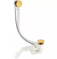 Полуавтоматический сливы-перелив для ванны Grocenberg GB240GL золотой брашированный