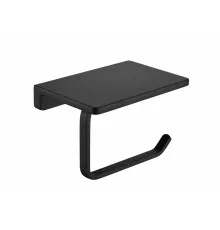 Настенный бумагодержатель плоский Grocenberg AC0027 (Черный матовый)