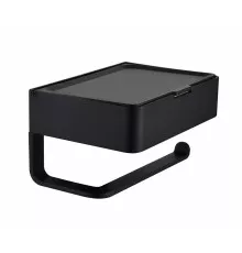 Настенный бумагодержатель плоский Grocenberg AC0050 (Черный матовый)