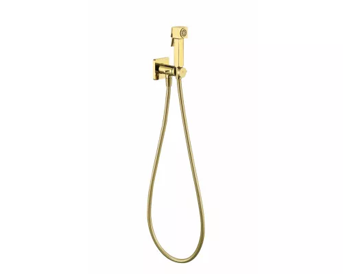 Смеситель Прогрессивный встраиваемый с гигиеническим душем Grocenberg GB005GO Золото