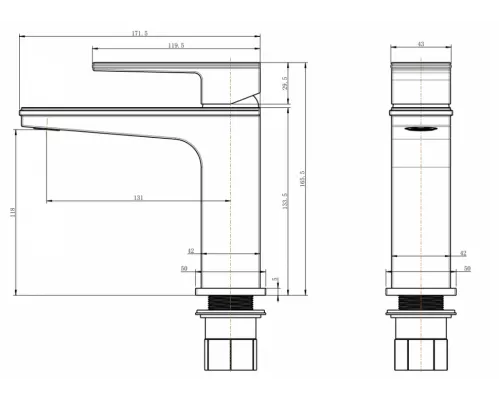Cмеситель для раковины Grocenberg GB2088 Белый хром
