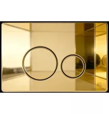 Кнопка смыва для унитаза (металл) GROCENBERG KM3090GO золото